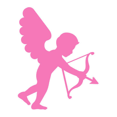 clip art of cupid with cartoon design,vector illustrationのイラスト素材