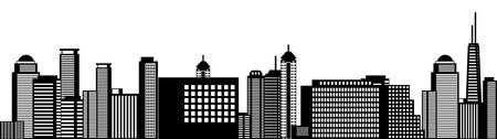 Silhouette design of skyscrapers with black color for decoration,vector illustrationのイラスト素材