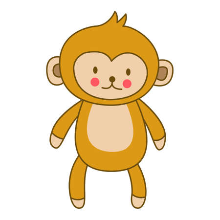 clip art of monkey with cartoon design,vector illustration
