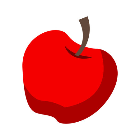 cute clipart of apple of  on cartoon version,vector illustrationのイラスト素材