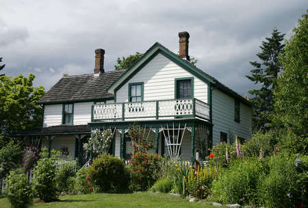 Old house and gardensの写真素材