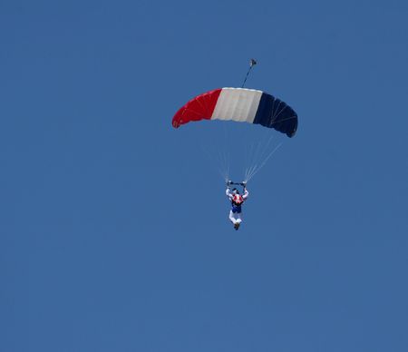 Skydiver floating on the windの写真素材