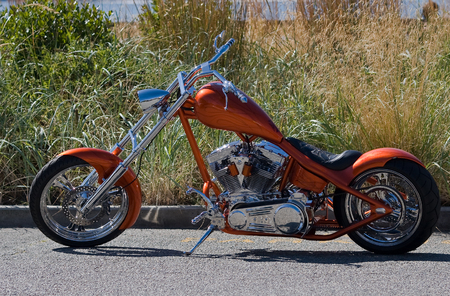 beautiful custom motorcycleの写真素材
