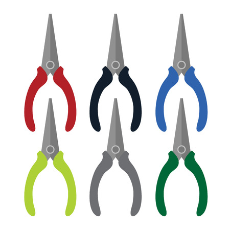 pliers vector collection design, wrench vector collection designのイラスト素材