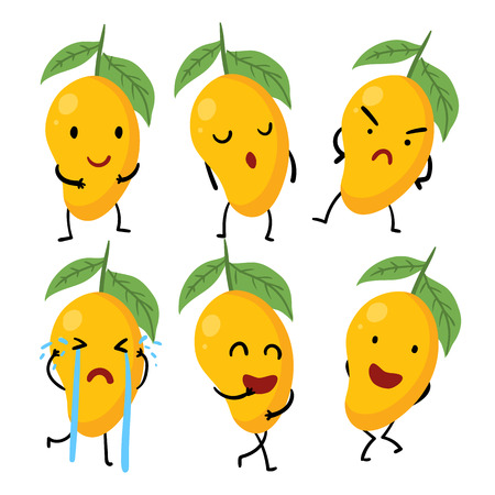 mango vector collection design, fruits collection, food healthy setのイラスト素材