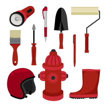 Security Equipment vector design, safety equipment designのイラスト素材