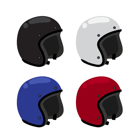 helmet vector collection design, head protection tools, protection equipmentのイラスト素材