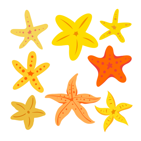 starfish vector collection design, starfish collection, starfish vector setのイラスト素材