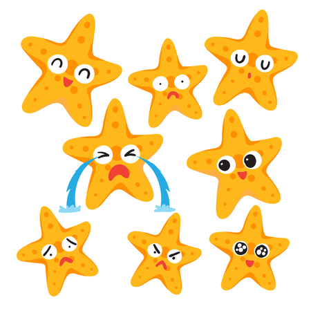 starfish vector collection design, animals vector collection designのイラスト素材