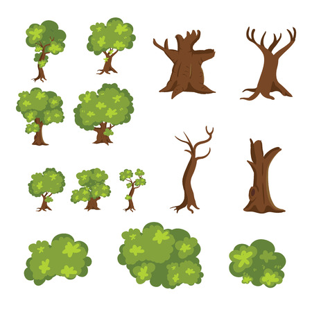 tree vector collection designのイラスト素材