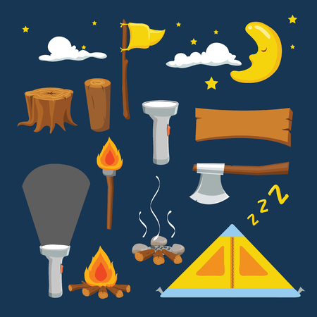camp vector collection designのイラスト素材