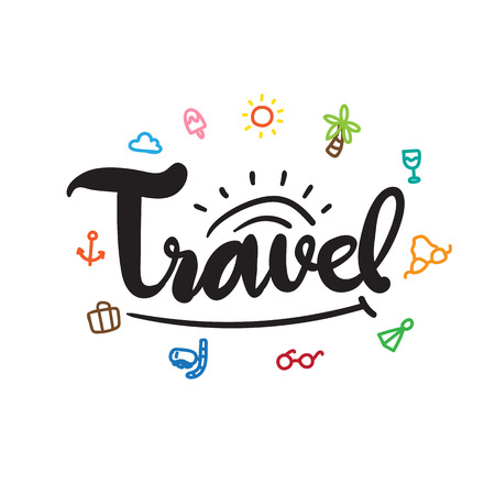 travel vector collection design, symbols vector collection designのイラスト素材