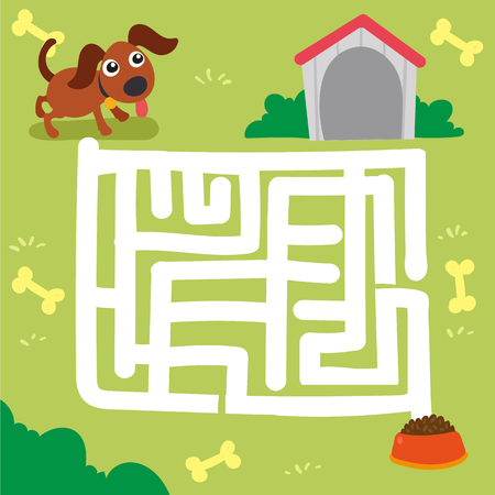 maze game vector design, maze game for kid vector designのイラスト素材