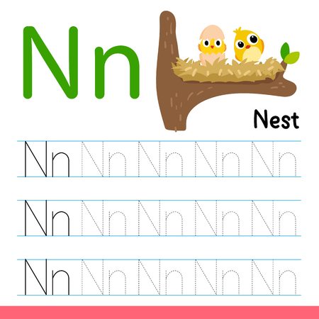 nest drawing line vector design, nest line drawing vector designのイラスト素材