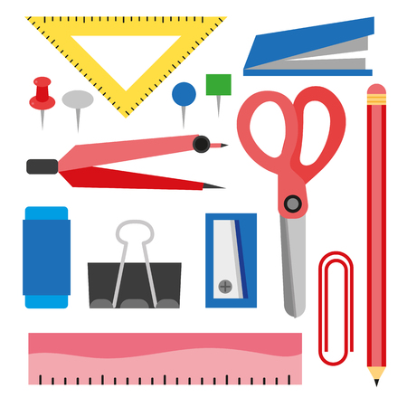 stationary vector collection design, stationery vector collection designのイラスト素材