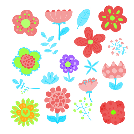 flower vector collection design, floral vector collection designのイラスト素材