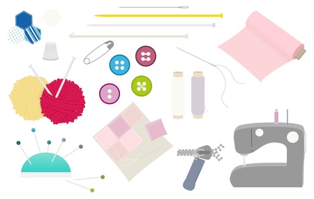 Stitching equipment vector illustrationのイラスト素材