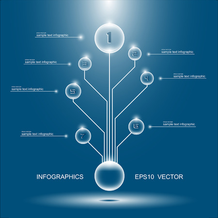Infographics concept  tree with data for filling.のイラスト素材
