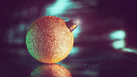 Colorful christmas balls with copy space