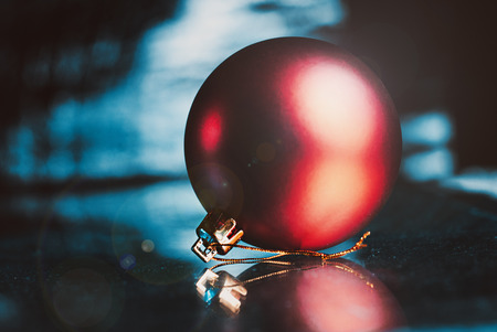Colorful christmas balls with copy space