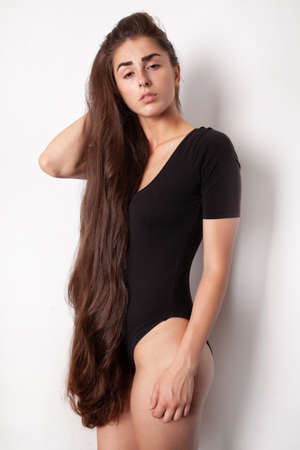 gorgeous hair, long gorgeous hair girl, hair health, thick long hairの写真素材