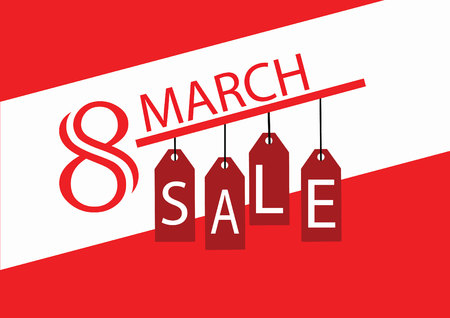 Sale card for international women's day March 8.のイラスト素材