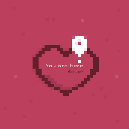 Picture of the words "You are here 4ever".のイラスト素材