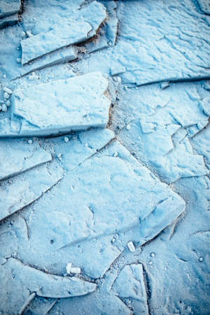 Frost covered rock plates near Gullfoss waterfall in Iceland. High quality photoの写真素材