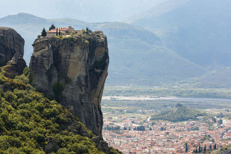 Meteora rock formation in Kalambaka, Greece: a geological phenomen. High quality photoの写真素材