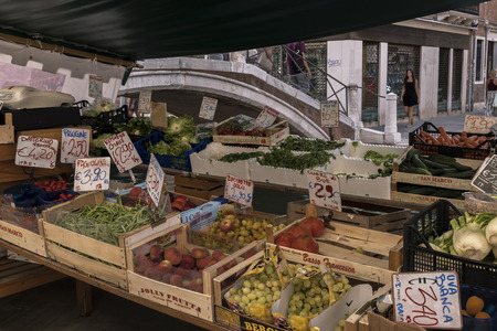 Store of fruit sale in Venice, Italyのeditorial素材