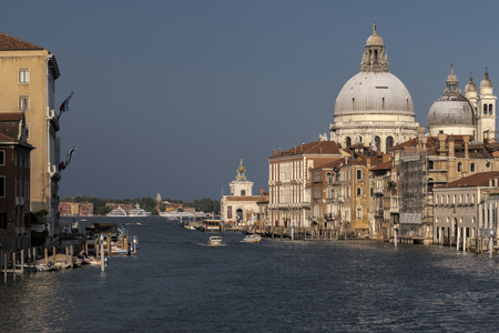 View of a canal in Venice, Italyの写真素材