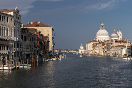 View of a canal in Venice, Italyの写真素材