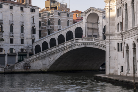 View of bridge of Rialto, Venice, Italyの写真素材