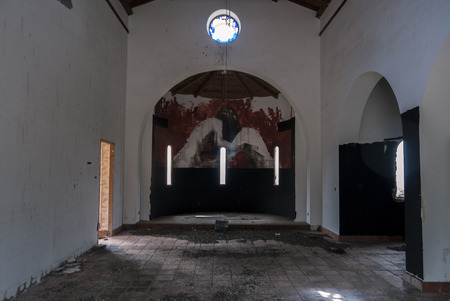 View of a abandoned church, Spainの写真素材