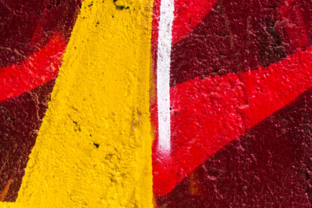 Abstract. Detail view of paint on the wall. Spainの写真素材