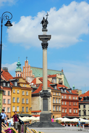 Castle Square with Sigismund Column in Warsawのeditorial素材