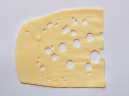Emmental medium hard yellow cheese from Europeの写真素材