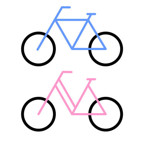 Men and women bike symbolの写真素材