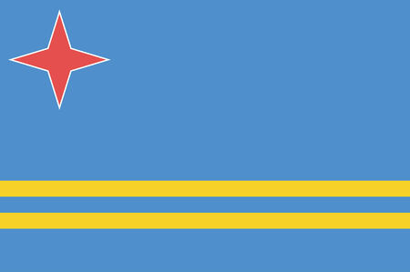 The national flag of the country of Arubaの写真素材