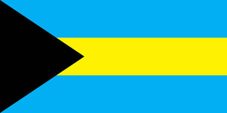 The national flag of the country of Bahamasの写真素材