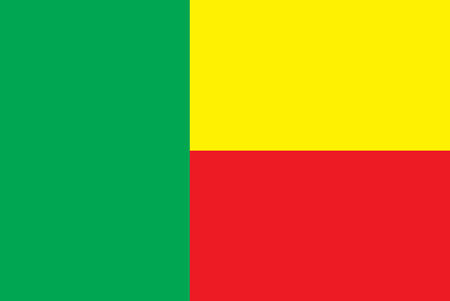 The national flag of the country of Beninの写真素材