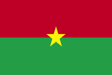The national flag of the country of Burkina Fasoの写真素材