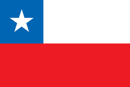 The national flag of the country of Chileの写真素材
