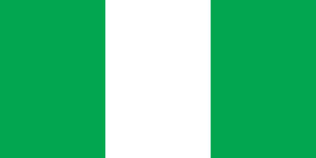 The national flag of the country of Nigeriaの写真素材