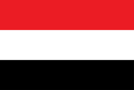 The national flag of the country of Yemenの写真素材