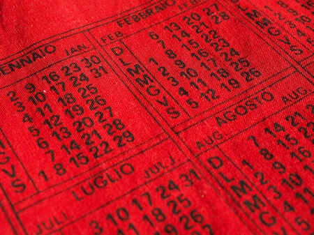 Detail of an Italian calendarの写真素材