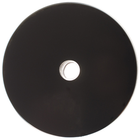 Black CD or DVD for music data video recording isolated over whiteの写真素材