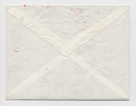 A letter envelope for mail postage shippingの写真素材