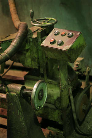 The old machine tool at a factoryの写真素材