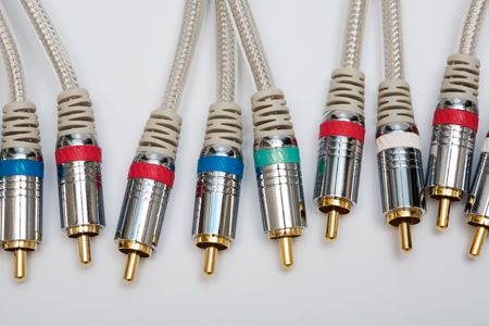 component video and audio cable with a gold covering